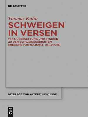 cover image of Schweigen in Versen